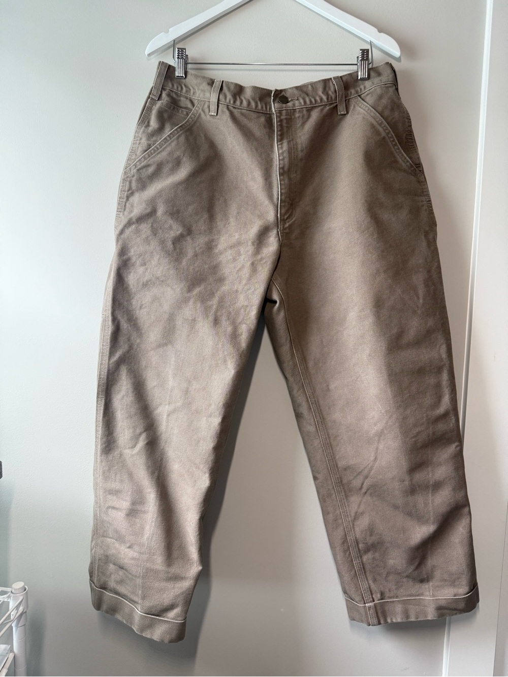 Carhartt B11 MOS Carpenter Work Pants Brown Duck Canvas 36x34